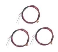 Toyvian 3pcs Acoustic Guitar Steel Brass String Steel Wire Guitar String Music Instruments Parts Accessories for Practice Sessions