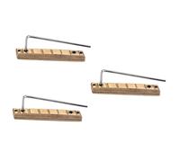 Toyvian 3pcs Adjustable Brass Guitar Nut Bridge Sturdy Replacement Parts for Acoustic Guitars for Musicians and Collectors Standard Portable and Easy to Use