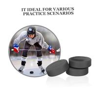 Toyvian 3pcs Adjustable Hardness PVC Flat Hockey Puck Set for Training Indoor Outdoor Matte Surface Practice Equipment for Skill Improvement and Safe Ice Hockey Practice