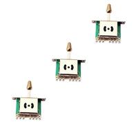 Toyvian 3pcs Aluminum Alloy Way Pickup Selector for Electric Guitars Compatible Guitar and Bass for Live Performances and Studio Recordings