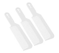 Toyvian 3pcs Anti-static Hairdressing Comb for Hair Salons White Plastic Arc-shaped Hair Comb with Heat-resistant Feature Professional Styling Tool and Detangling