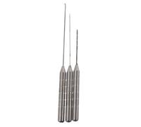 Toyvian 3pcs Baiting Needle Fishing Bait Drill Set Carbon Steel Silver Small Size Lightweight with Door Closing Mechanism for Sea Fishing