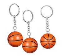 Toyvian 3Pcs Basketball Keychains Cute Sports Accessories for Boys Party Favors Adorable Basketball Shape Charms for Backpacks Keys