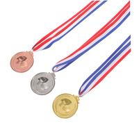 Toyvian 3Pcs Basketball Medals Metal Awards for School Competitions for Student Achievement Recognition and Awards Ceremonies