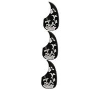 Toyvian 3pcs Bass Anti-scratch Guitar Pick Guard Durable Protective Plate for Acoustic Electric Guitars Easy Installation Unique Pattern Design