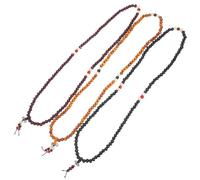 Toyvian 3pcs Bead Wooden Multi-circle Bracelet for Women Meditation and Prayer Beads Polished Natural Wood Beads for Emotional Balance Stylish Versatile Wrist Accessory