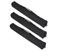Toyvian 3pcs Black Flute Carrying Case Oxford Fabric Waterproof Recorder Storage Bag For Soprano Saxophone And Clarinet Portable Tote Bag With Zipper For Wind Instruments
