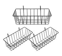 Toyvian 3pcs Black Metal Hanging Hay Feeders for Rabbit Cage - Small Animal Feeder Rack for Guinea Pigs, Bunnies, Hamsters - Convenient Hay Holder for Pet Feeding