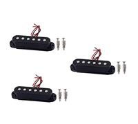 Toyvian 3pcs Black Single Coil Pickup for Electric Guitar Neck Installation Suitable Replacement for Guitar Parts Model
