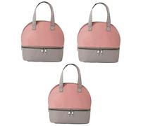 Toyvian 3pcs Breast Bottle Tote Bag Insulated Cooler Bag for Fresh Storage Portable for Travel Shopping and Daily Use Material Grey