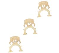 Toyvian 3pcs Bridge Maple Wood Replacement Part for Standard Sound Quality Beautiful Grain for Learning and Practicing Fits