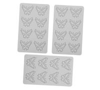 Toyvian 3pcs Butterfly Silicone Fondant Lace Mats Heat-Resistant Embossing Molds for Cake Decorating Flexible Texture Stamps for Cupcake Toppers DIY Chocolate and Edible Lace Sweets