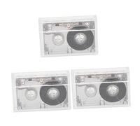 Toyvian 3pcs Cassette Tape Blank Cassette Tapes for Recording Music Lectures Decorations