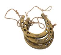 Toyvian 3pcs Cast Iron Horseshoe Wall Decor Rustic Lucky Shoe Luck Ornament for Indoor Outdoor Farmhouse Wedding Anniversary Metal Hanging Decorations