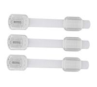 Toyvian 3pcs Child Safety Cabinet Lock for Doors and Drawers, Abs White No Drilling Required, Easy to Use, Toddler Proofing for Baby and Little Ones