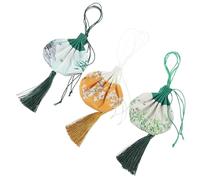 Toyvian 3Pcs Chinese Style Empty Sachet Bags with Traditional Patterns Refillable Fragrance Pendants for Hanfu Accessories Wardrobe Decoration and