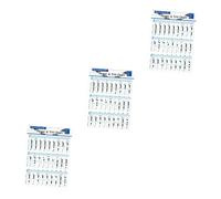 Toyvian 3pcs Coated Flute Chord Chart Portable Practicing Guide for Recorder Players Durable and Safe Materials Essential Resource for Beginners and Students to Learn Chords Efficiently