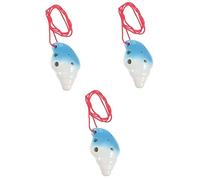 Toyvian 3pcs Creative Ocarina Wind Instrument for Beginners Portable Conch Shape Design for Music Lovers Lightweight and Convenient for Travel for Wind Instrument Practice and Learning
