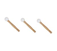 Toyvian 3pcs Crystal Bowl Tapping Stick Singing Bowl Percussion Stick Rubber Musical Instrument Sound Therapy Instrument for Buddha Sound Percussion