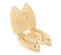 Toyvian 3pcs Deciduous Tooth Collection Organizer Storage Box for Boys and Girls Wooden First Teeth Holder Storage Box