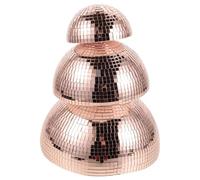 Toyvian 3pcs Disco Wall Decoration Mirror Ball Hemisphere Adhesive Half Sphere Reflective Hemisphere for Themed Club Stage