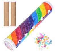 Toyvian 3pcs Diy Kaleidoscope Kit, Diy Kaleidoscope Making Craft Kit Creative Preschool Science Toy for Kids for Home And Classroom Use, 7. 4 X 1. 57 X 1. 57 Inches Each, White