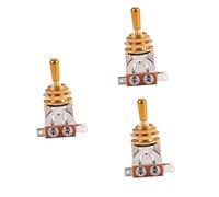Toyvian 3pcs Dpdt Switch Toggle Pickup Selector Guitar Electronics Easy Tone Control Mounting Nut Washer
