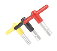 Toyvian 3pcs Drum Key Tuner Set Silicone Grip Metal Drum Wrench in Yellow Black Red