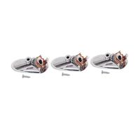 Toyvian 3pcs Dual Guitar Jack Socket Boat Style Output Input Jack for Electric Guitar Bass Professional Indented Design Material Elegant Silver Finish