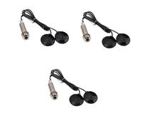 Toyvian 3pcs Dual Sensor Pickup for Electric Guitar Easy Install Low Noise Replacement for Acoustic Guitars Performance