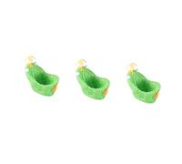 Toyvian 3pcs Easter Eggs Basket Portable Flax Storage with Flower Decor for Candy Storage Favor Case for Boys and Girls Hunts Natural Design Green Random Style