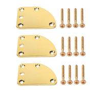 Toyvian 3pcs Electric Guitar Neck Plate Bass Neck Plate Guitar Connecting Board