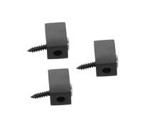 Toyvian 3pcs Electric Headless Bass Guitar String Lock Nut in Black Metal with Split Design, Precise Intonation and String Misalignment Prevention for Replacement and Studio Sessions