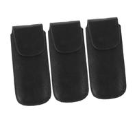 Toyvian 3pcs Ethnic Mouth Harmonica Case Blues Harmonica Box Leather Holder Storage