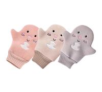 Toyvian 3pcs Exfoliating Mitt for Body Korean Body Scrub Mitt Bath Towel Gloves Creative Washcloths for Bath Random Color