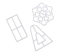 Toyvian 3pcs Ferris Wheel Cookie Mold Triangular Biscuit Cutter Plastic Creative Lovely Baking Tool for DIY Homemade Cake Mold and Home Baking Accessory