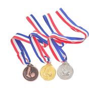 Toyvian 3pcs First Place Medal Sports Medal Football Pattern for Sports Competitions