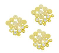 Toyvian 3pcs Flute Pad Replacement Elastic Woodwind Instrument Pads Light Yellow for Flute Repair and Maintenance Includes Various for Optimal Fit