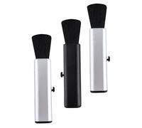 Toyvian 3pcs Foldable Telescopic Guitar Cleaning Brushes Set for Dust Removal, Universal Dust Brush for Guitar, Piano, Guzheng and Ukulele, Silver and Black
