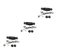 Toyvian 3pcs Four-string Soundhole Pickup Metal Construction Guitar Pickup Replacement for Acoustic Guitars