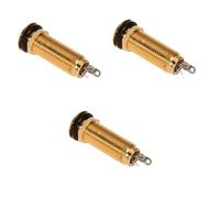 Toyvian 3pcs Full-contact Output Jack Socket Plug Metal Output Socket for Electric Guitar Bass Jack Plugs