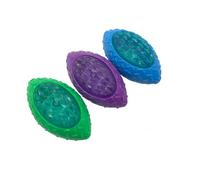 Toyvian 3pcs Funny Dog Rugby Glittering Sniffing Training for Pets Purple Green Blue Elastic Material Engaging