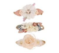 Toyvian 3pcs Girl Floral Headband and Rhinestone Accents for Newborn Photography and Showers Elegant Hair Accessories for Toddlers