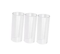 Toyvian 3pcs Glass Guitar Slides Medium Bottleneck for Guitar Smooth Tonal Voice Skin Friendly Material Heat Treated Annealed Glass
