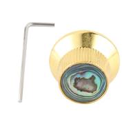 Toyvian 3pcs Gold-inlaid Shell Knob for Guitar Tone Control Volume Tone Control Knobs Cap for Bass Guitars and Acoustic Accessories