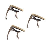 Toyvian 3pcs Guitar Capo and Clip Tuner Capo for Acoustic Electric and Bass Guitars Ukulele Banjo Mandolin Includes Accurate Tuning Modes Finish
