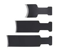 Toyvian 3pcs Hair Coloring Comb Set for Professional Salon and Home Use, Black Plastic Hairdressing Tint Brush Tool with Anti-dye Root Protection and Easy to Clean Design