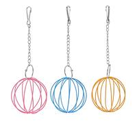 Toyvian 3pcs Hanging Rabbit Feeder Ball Hay Rabbit Toys for Animals Random Color