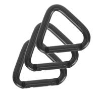 Toyvian 3Pcs Heavy Duty Triangle Carabiner Clips Durable Metal Buckles for Camping Hiking Mountaineering Key Rings and Outdoor Activities Loss Design Smooth Surface Use