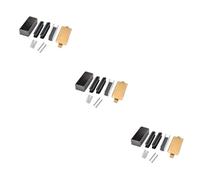 Toyvian 3pcs Humbucker Pickup Cover and Baseplate Kit for Electric Guitars Double Coil Design Slug Bobbins and Magnet Compatible Replacement Parts for Diy Guitar Projects